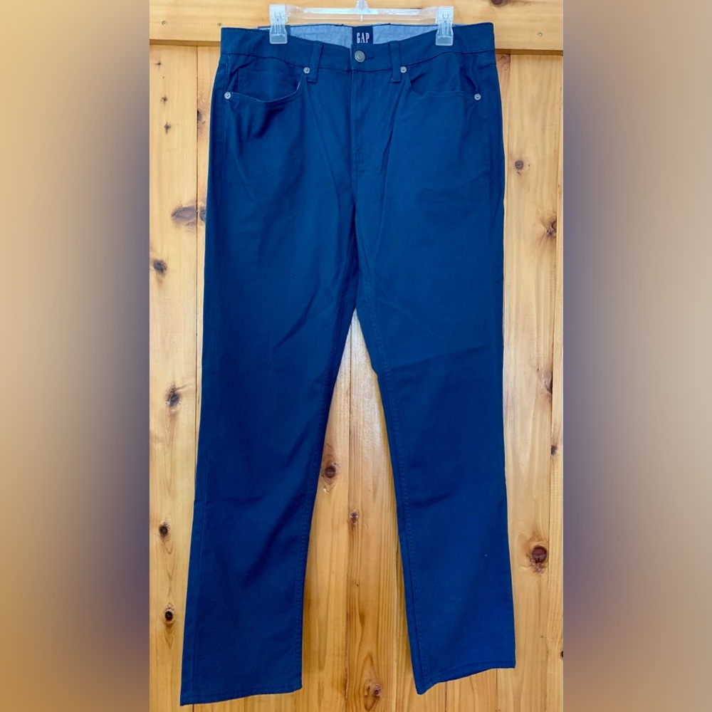 New With Tags Mens Gap 5 Pocket Pants 34x32 Slim Fit Stretch Midnight Blue